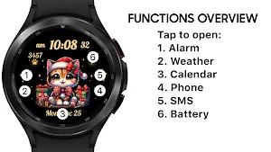 AZ269 Christmas Cat Watch Face Screenshot 0