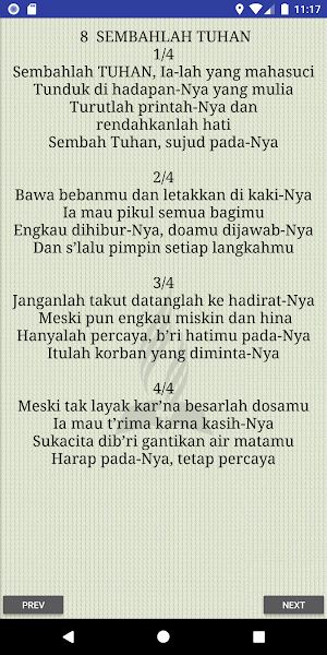 Mini Lagu Sion Lengkap Screenshot 1