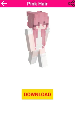 Pink Hair Skins For Minecraft Screenshot 2