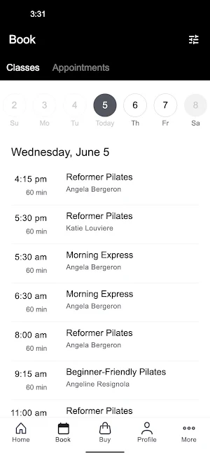 EB Pilates Screenshot 1