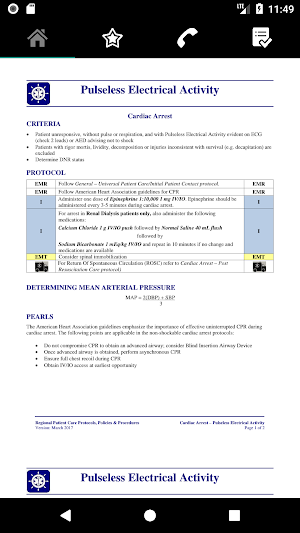 PEMS Patient Care Protocols Screenshot 2
