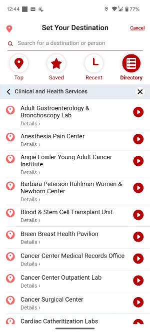 UH Hospital Maps Screenshot 3