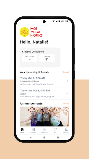 Hot Yoga Works App Screenshot 0