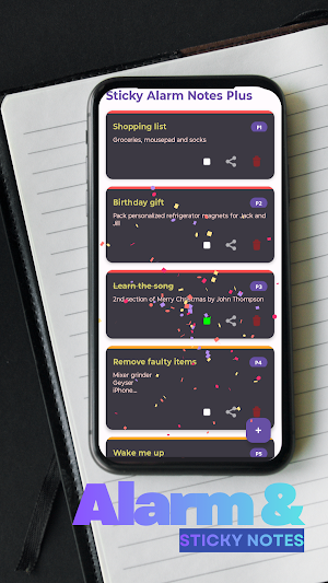 Sticky Alarm Notes Plus Screenshot 3