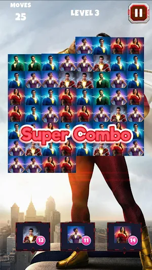 Shazam Movie: Match 3 Puzzle Screenshot 2