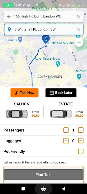 Taxi App Uk Passengers Screenshot 3