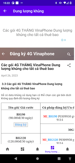 Đăng ký 4G Vinaphone nhanh Screenshot 3