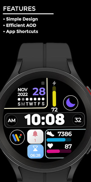 Nighty Digital 02 - watch face Screenshot 1