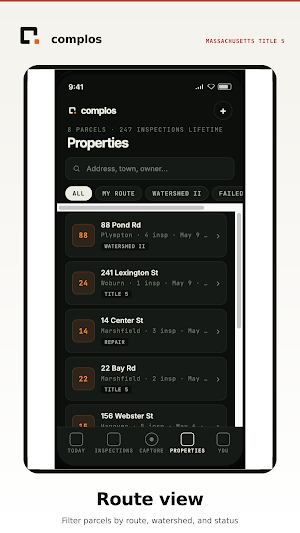 Complos: Septic Compliance Screenshot 2