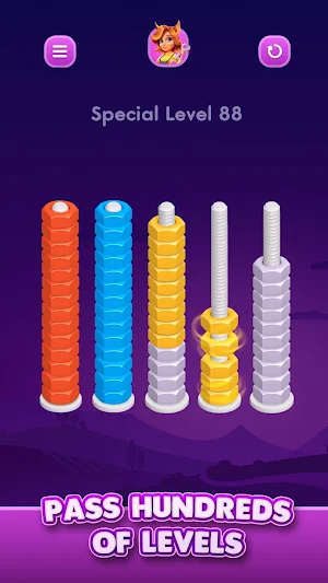 Nut Sort: Color Sorting Puzzle Screenshot 1