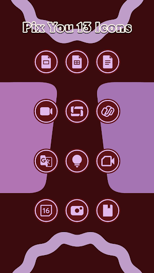Pix You 13 Dark Scarlet Icons Screenshot 1