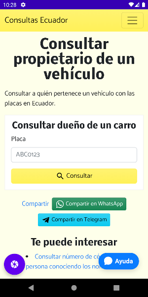 Consultas Ecuador Screenshot 3