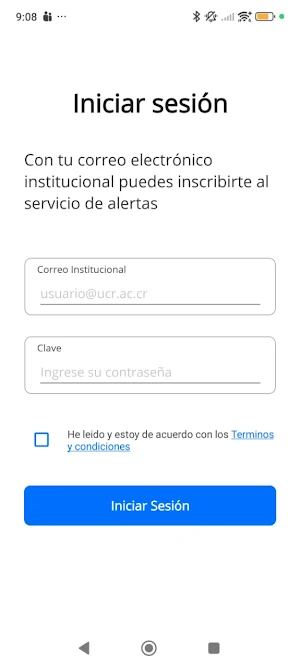 Alertas UCR Screenshot 0