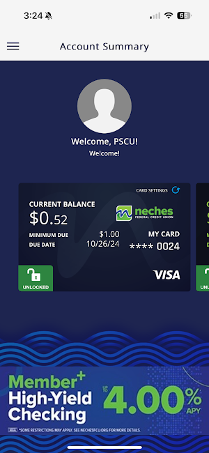 Neches Credit Card Screenshot 1
