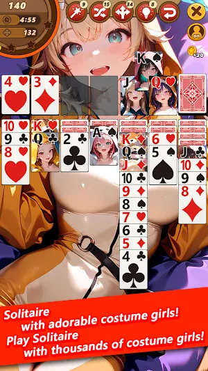Solitaire: Costume Girls Screenshot 3