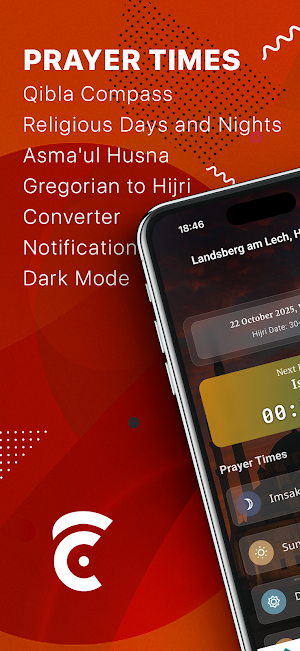 Prayer Times & Qibla Finder Screenshot 0