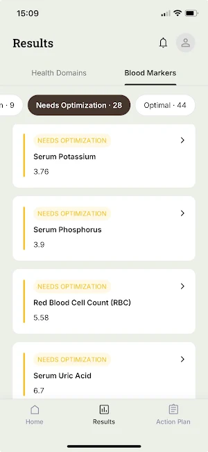 Healthvizor: Blood Test & Plan Screenshot 2