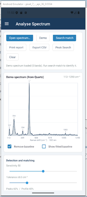 RamanNet Screenshot 1