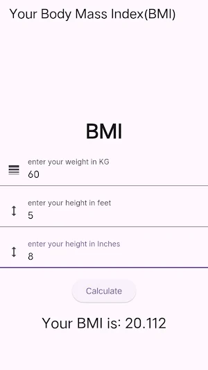 Smart BMI Body Mass Index Screenshot 1