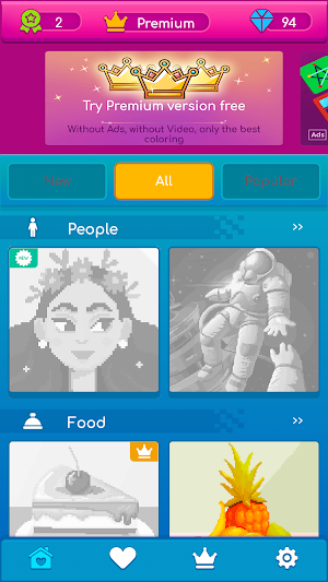 Pixel Art Book - pixel coloring, сolor by number Screenshot 2