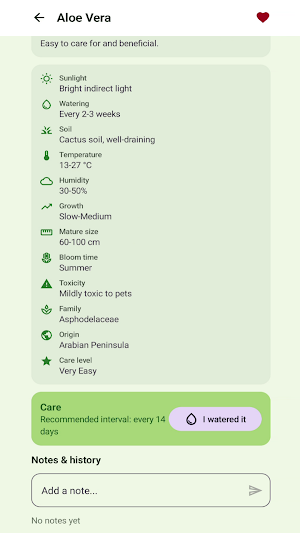 Vegetation Info Screenshot 1