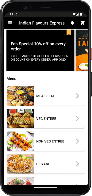 Indian flavours express Screenshot 1