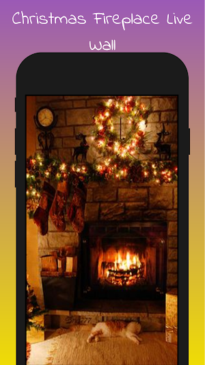 Christmas Fireplace Live Wall Screenshot 0