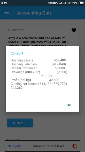 Accounting Quiz Screenshot 3