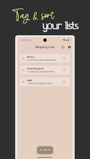 MiniSho: Simple Shopping List Screenshot 1