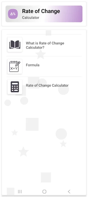 Rate of Change Calculator Screenshot 0