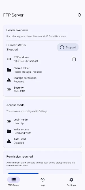 WiFi FTP Server Pro Screenshot 0