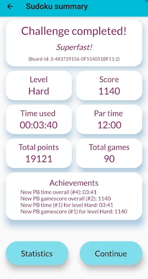 Sudoku - Time challenge Screenshot 2