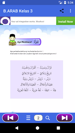 Bahasa Arab MI Kelas 3 Kur13 Screenshot 3
