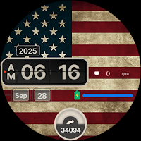 US Flag Digital Watch Face