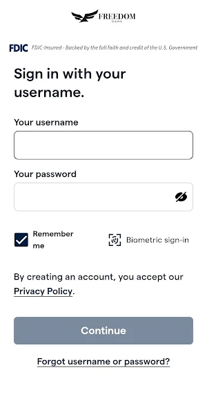 Freedom Bank TX Screenshot 0