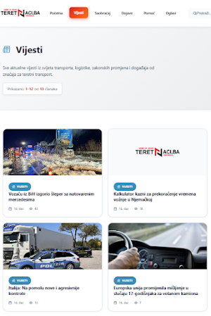 Teretnjaci.ba Screenshot 3