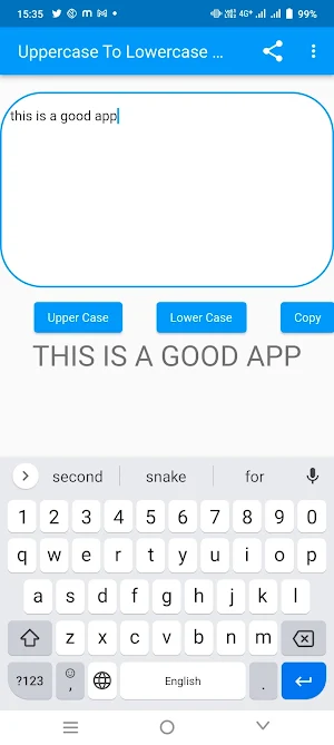 Uppercase  to lowercase Letter Screenshot 1