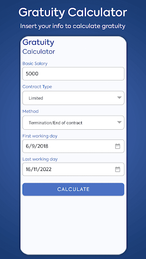Gratuity Calculator UAE Screenshot 2