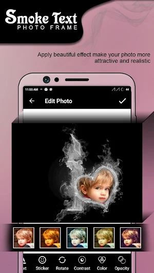 Smoke Text Photo Frames Screenshot 3