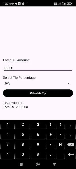 Tip Calculator Screenshot 1
