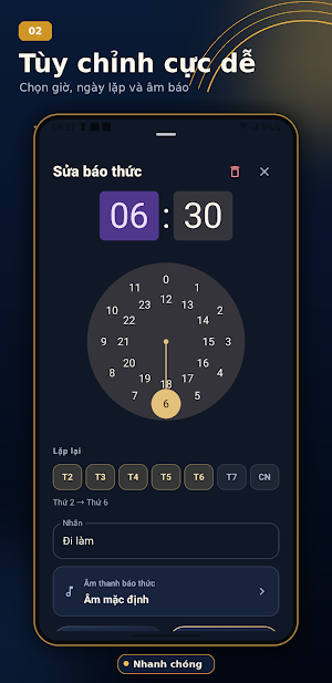 Báo Thức Thông Minh Screenshot 1
