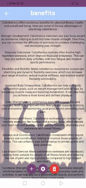 calisthenics workout program Screenshot 3