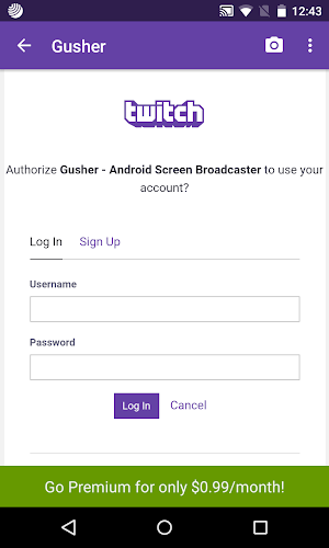 Gusher - Screen Broadcaster Screenshot 1