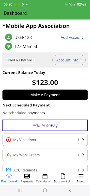Apex 1 HOA Management Screenshot 1