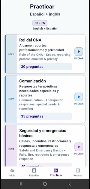 CNA Study Prep Español Screenshot 3