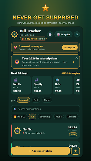 Subscription Tracker: No Bank Screenshot 3