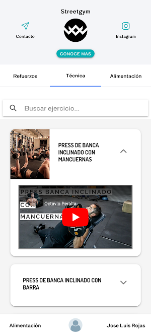 Street Gym Personal Program Screenshot 2