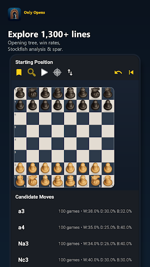 Only Opens: Chess Openings Screenshot 1