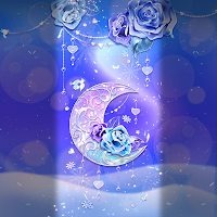 Winter Crescent Moon-Wallpaper