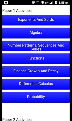 Grade 12 Mathematics Mobile Application Screenshot 1